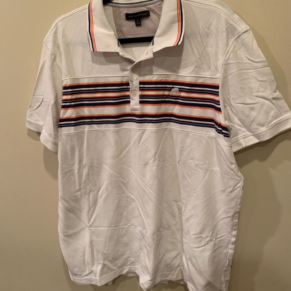 💙 Banana Republic - White Polo with Stripes - Picture 1 of 8